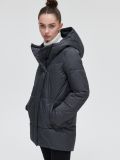 Pikowana kurtka puffer z kapturem - czarny - CROPP - small1