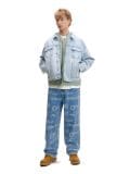 Jasnoniebieska jeansowa katana z efektem sprania - niebieski - CROPP - small3