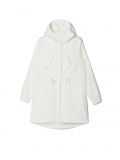 Biały płaszcz parka z kapturem - biały - CROPP - small1