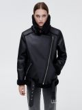 Kurtka biker z futerkiem sherpa - czarny - CROPP - small2