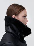 Kurtka biker z futerkiem sherpa - czarny - CROPP - small3