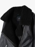 Kurtka biker z futerkiem sherpa - czarny - CROPP - small6