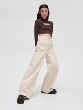 High-Waist-Jeans im Wide-Leg-Fit - Beige - CROPP - small1