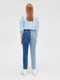 Blugi mom în două tonuri - albastru - CROPP - small3