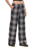 Czarne spodnie w kratę - szary - CROPP - small1