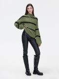 Sweter z golfem w paski - zielony - CROPP - small1