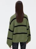 Sweter z golfem w paski - zielony - CROPP - small3
