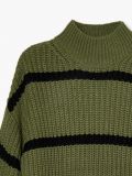 Sweter z golfem w paski - zielony - CROPP - small5