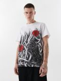 T-shirt z grafiką - biały - CROPP - small1