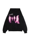 Czarna bluza z kapturem i nadrukiem - czarny - CROPP - small3