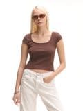 Glatka majica - smeđe - CROPP - small1