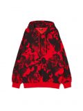 Czerwono-czarna bluza z kapturem - czerwony - CROPP - small1