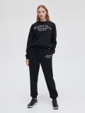 Pulover z napisom - črna - CROPP - small2