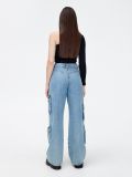 Jeansy wide leg cargo - niebieski - CROPP - small9
