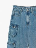 Jeansy wide leg cargo - niebieski - CROPP - small5