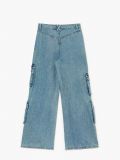 Jeansy wide leg cargo - niebieski - CROPP - small6