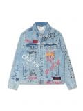 Kurtka jeansowa z nadrukami - niebieski - CROPP - small3