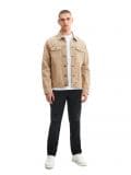 Beżowa kurtka jeansowa trucker - beżowy - CROPP - small1