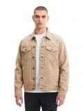 Beżowa kurtka jeansowa trucker - beżowy - CROPP - small3