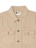 Beżowa kurtka jeansowa trucker - beżowy - CROPP - small5