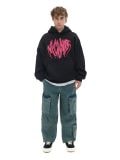 Czarna bluza z kapturem i nadrukiem - czarny - CROPP - small2