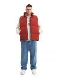 Czerwona pikowana kamizelka puffer - kasztanowy - CROPP - small1