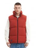 Czerwona pikowana kamizelka puffer - kasztanowy - CROPP - small3