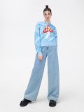 Sweter oversize ze wzorem - błękitny - CROPP - small2