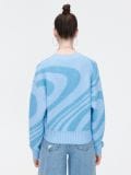 Sweter oversize ze wzorem - błękitny - CROPP - small3