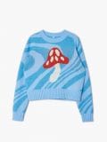 Sweter oversize ze wzorem - błękitny - CROPP - small4