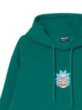 Ciemnozielona bluza z haftem Rick and Morty - zielony - CROPP - small4