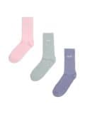 3 pack długich skarpet z haftem - wielobarwny - CROPP - small1