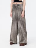 Spodnie wide leg w kratę - beżowy - CROPP - small2