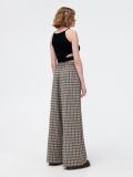 Spodnie wide leg w kratę - beżowy - CROPP - small3