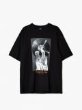 Czarny t-shirt z nadrukiem - czarny - CROPP - small4