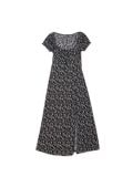 Rochie midi înflorată - negru - CROPP - small2