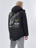 Parka z nadrukiem na plecach - czarny - CROPP - small1