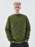 Quilted sweatshirt with slogan - Grün - CROPP - small1