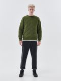 Quilted sweatshirt with slogan - Grün - CROPP - small3