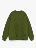 Quilted sweatshirt with slogan - Grün - CROPP - small4