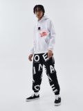 Mikina comfort fit s potiskem a kapucí - bílá - CROPP - small3