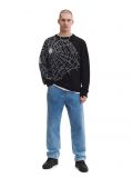 Czarny sweter z pajęczyną - czarny - CROPP - small2