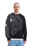 Czarny sweter z pajęczyną - czarny - CROPP - small1