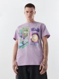 Tričko s potiskem Rick and Morty - fialová orchidea - CROPP - small1