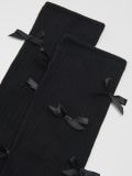 Црни чорапи до колена со панделки - црно - CROPP - small2