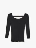 Sweter z dekoltem na plecach - czarny - CROPP - small4