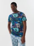 Wzorzysty T-shirt - fioletowy - CROPP - small1