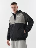Czarno-szara kurtka z kapturem - czarny - CROPP - small1