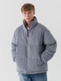 Zimowa kurtka puffer - surowy granatowy - CROPP - small1