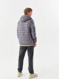 Pikowana kurtka z kapturem - szary - CROPP - small4